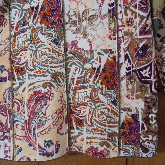 Chico's Mixed Print, Faux Suede Coat - Picture 5 of 7